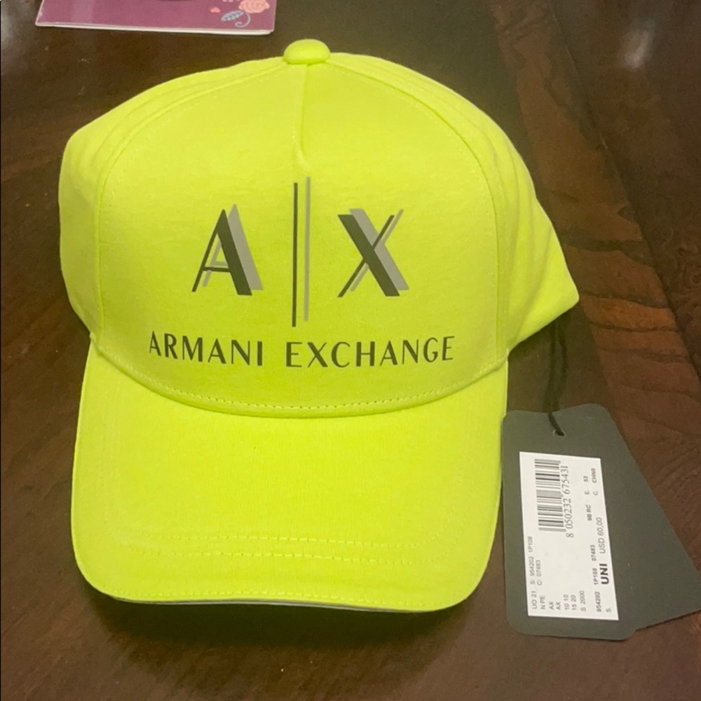 Neon Armani Exchange hat
